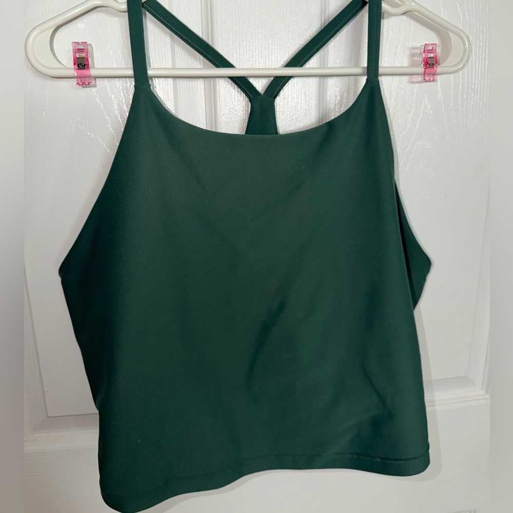 Old Navy Active Green Cross Back Tank Top